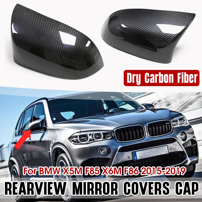 

Real Dry Carbon Fiber Car Side Mirror Cover OEM Style Replacement RearView Mirror Caps Shell For BMW F85 F86 X5M X6M 2015-2019