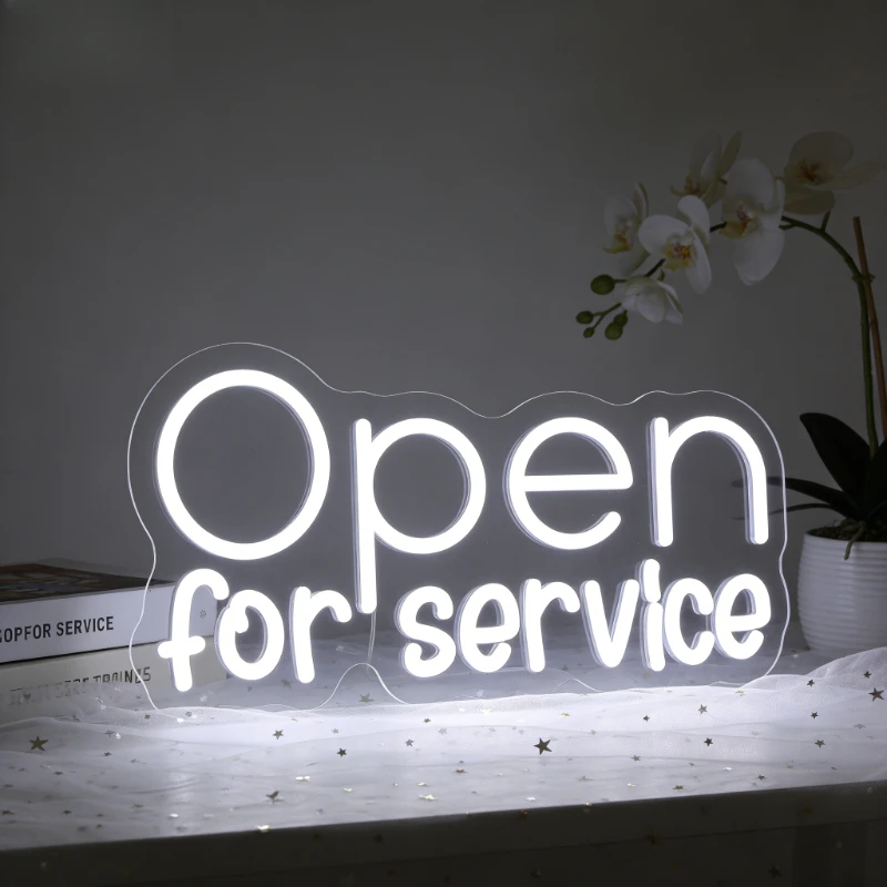 

Неоновая вывеска LED «Открыто для работы» для рекламы бизнеса, магазинов, кафе, баров, домашнего офиса, декора, свадеб, вечеринок, подарков.