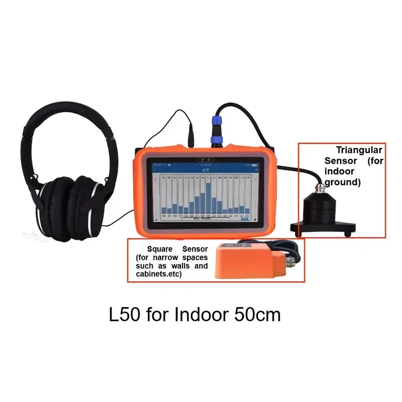 L50 Water Pipe Leak Detector Signal Analysis Leak Locator for Water Supply & Floor Heating Pipe