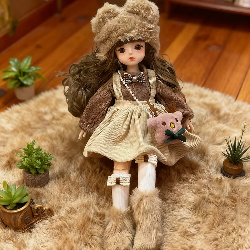 

30cm 1/6 BJD Doll Toy with Long Hair High Heel Princess Dress-Up Cute Action Figure for Baby Girls Includes Beautiful Princess