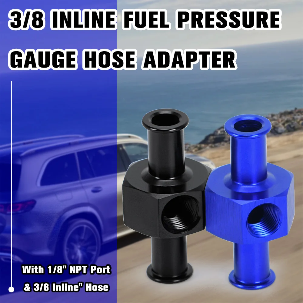 WLR RACING - FUEL NITROUS PRESSURE GAUGE T UNIVERSAL ADAPTER 3/8\