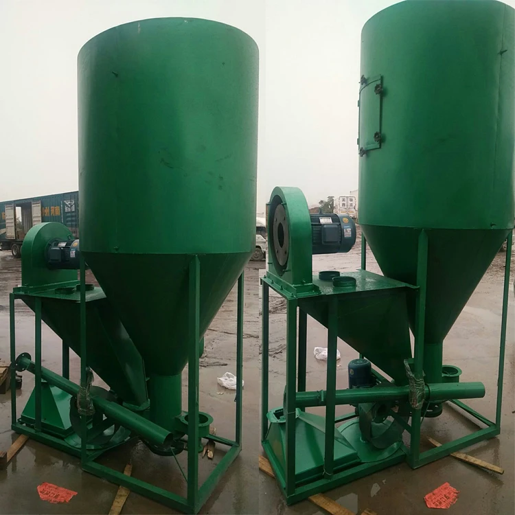 Small automated animal feed nill grinder mixer machine in good price