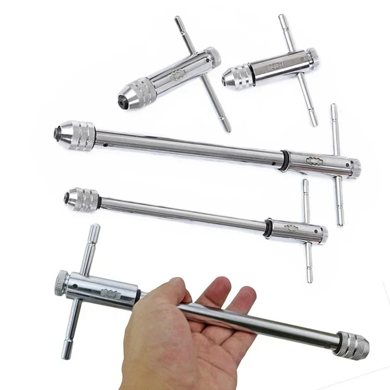 

Tap Wrench M3-M8 / M5-M12 Adjustable Ratchet Tap Screwdriver Wrench Hand Tools Thread Tap Drill Bit Machinist Tools