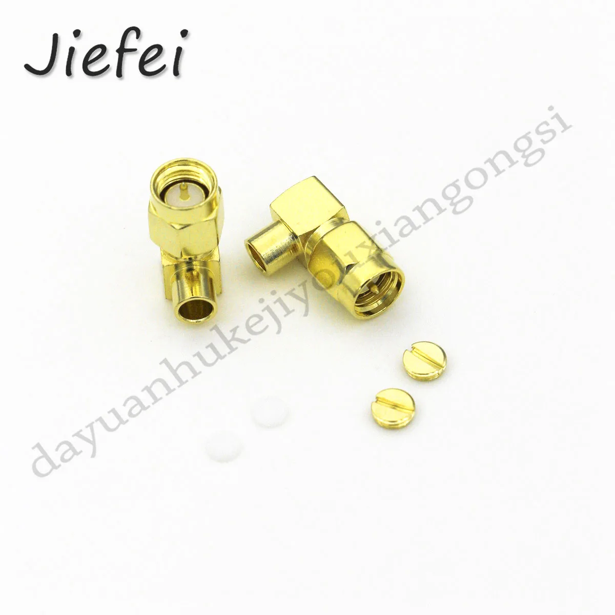 

100-300Pcs Brass SMA RF Connector Right angled 90 degree SMA male Jack Plug Center Solder Semi Reid For RG402 0.141 "cable