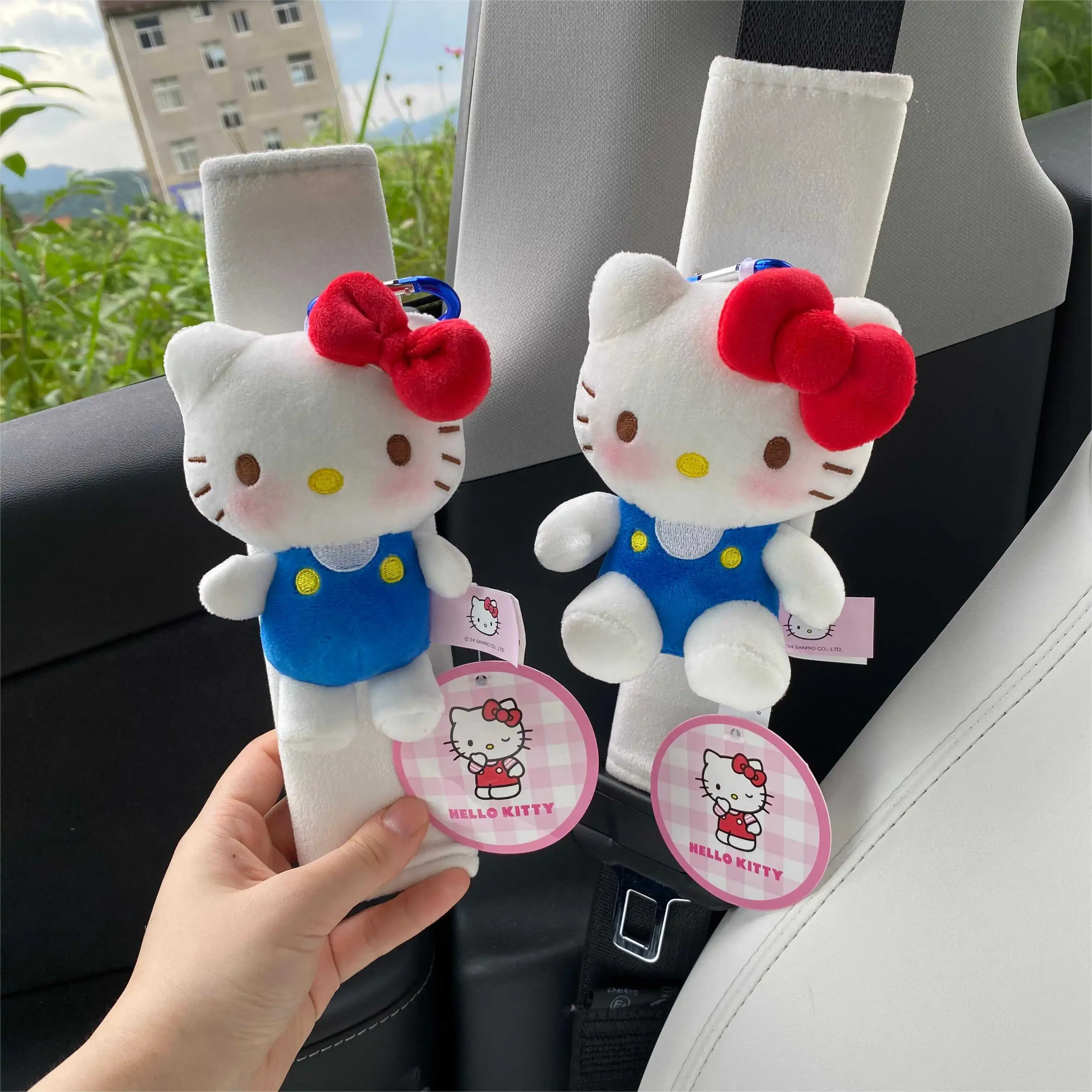 

A pair Seat Belt Cover Shoulder Strap Harness Cushion Cartoon Cloud Car Seatbelt Shoulder Pad Protector Auto Neck Support