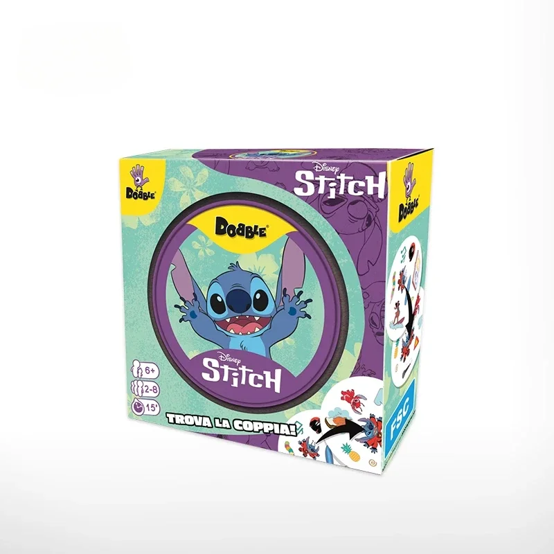 Tarjetas Dobble Stitch Spot It Dobble Juego Mirage Studios Disney 100. ° Colección de cartas, juego de mesa familiar divertido para fiesta, juguetes para niños, regalos