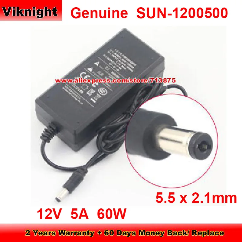 Original SOY 60W Charger 12V 5A Ac Adapter SUN-1200500 for Msi OPTIX AG32CQ MAG27CQ MAG271R MONITOR AG32C D16HS2TB LHV221600