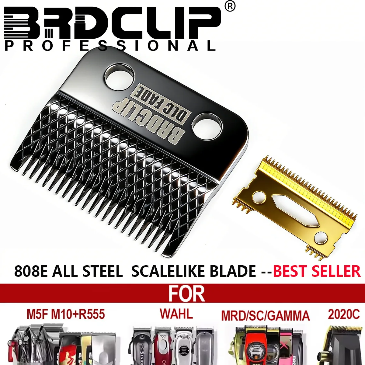 BRDCLIP All Steel Original Blade Professional Hair Clipper Replacement Cutter Head Accessories for Madeshow M10 M5