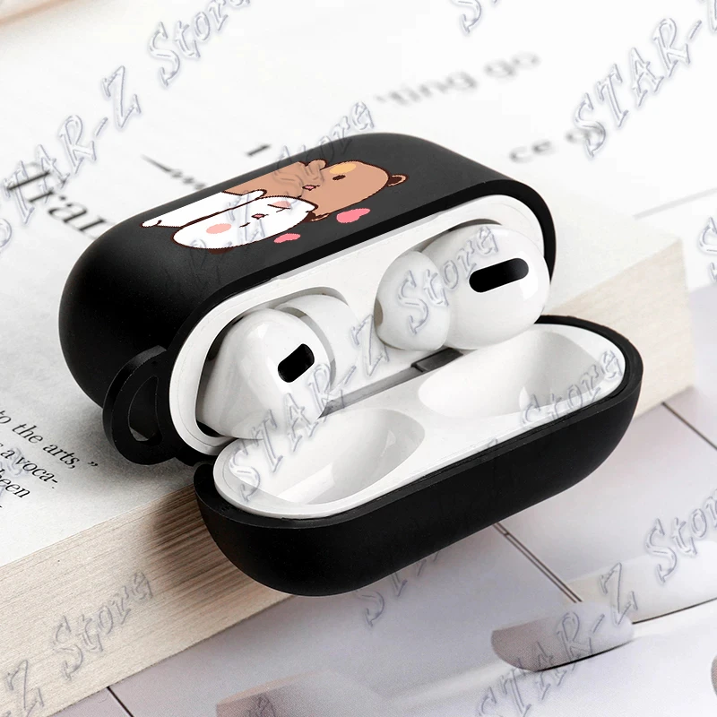 Cute Bubu Dudu Couple Bear Soft Silicone Case for Apple Airpods Pro 2 1 3 Baby Panda Love Shockproof Air Pods Earphone Box Cover