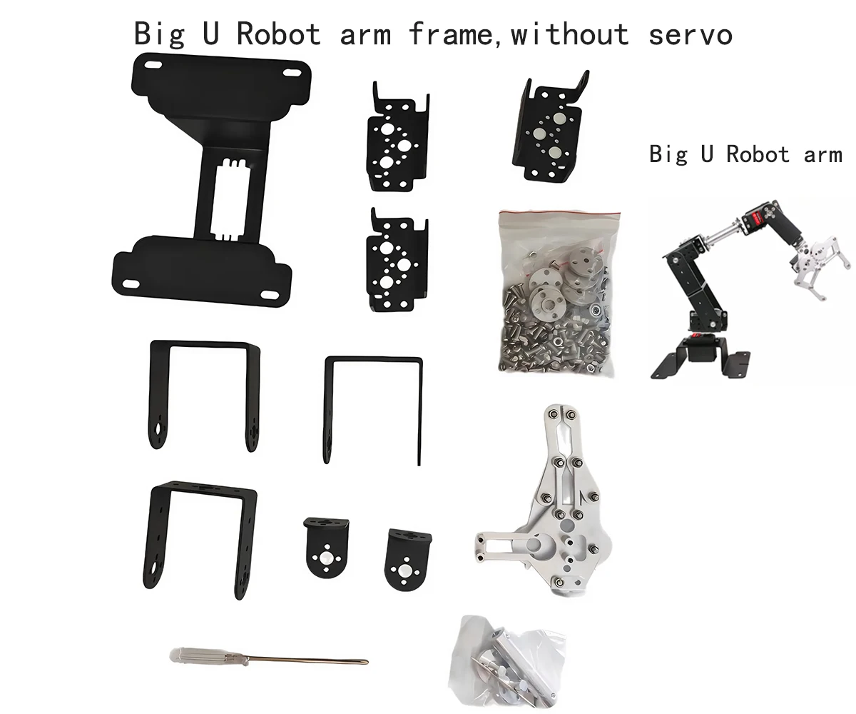 OEM 6 DOF Robot Manipulator Bracket Metal Frame Alloy Mechanical Arm Clamp Claw For Programmable Robot DIY Kit (Excluding Servo)