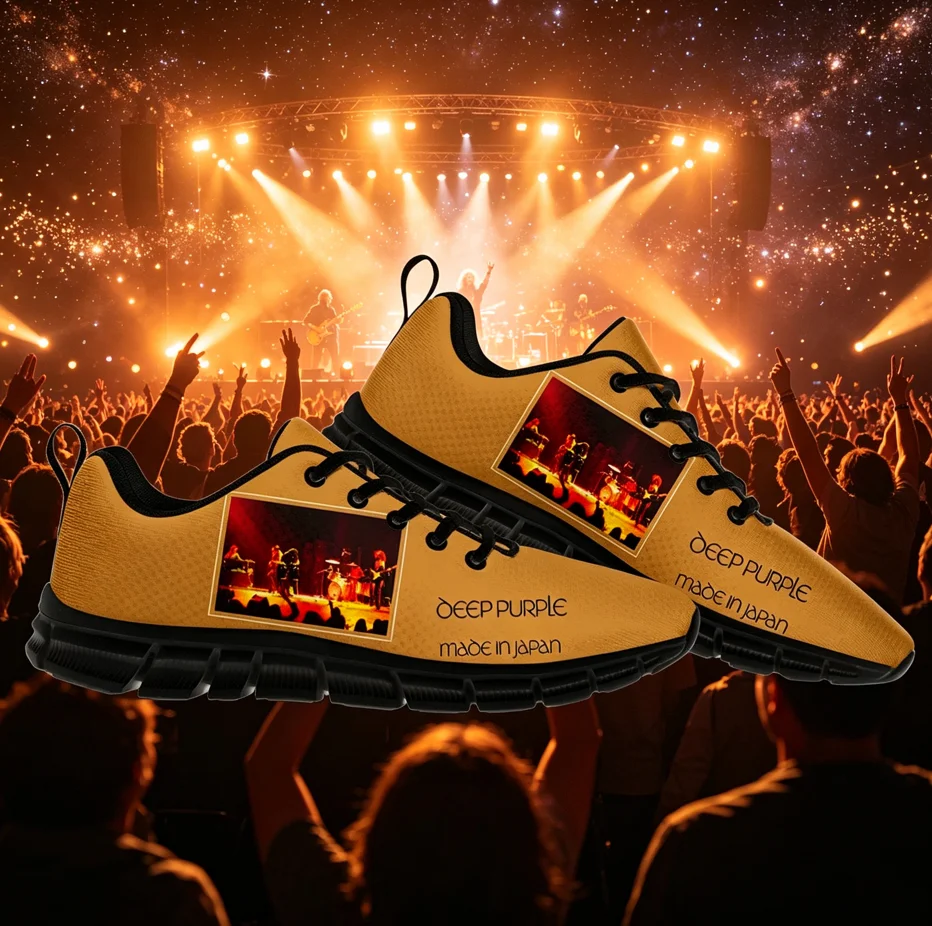 

Deep Purple Heavy Metal Band 3D Print Sneakers Unisex Breathable Non Slip Lightweight Shockproof Soft Sole Street Style Casual O