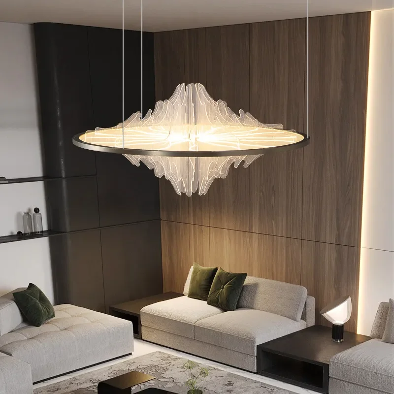 Italian Creative Living Room Bedroom Chandelier Dining Room Artistic Personality Light Guide Plate Interior Decoration Lighting