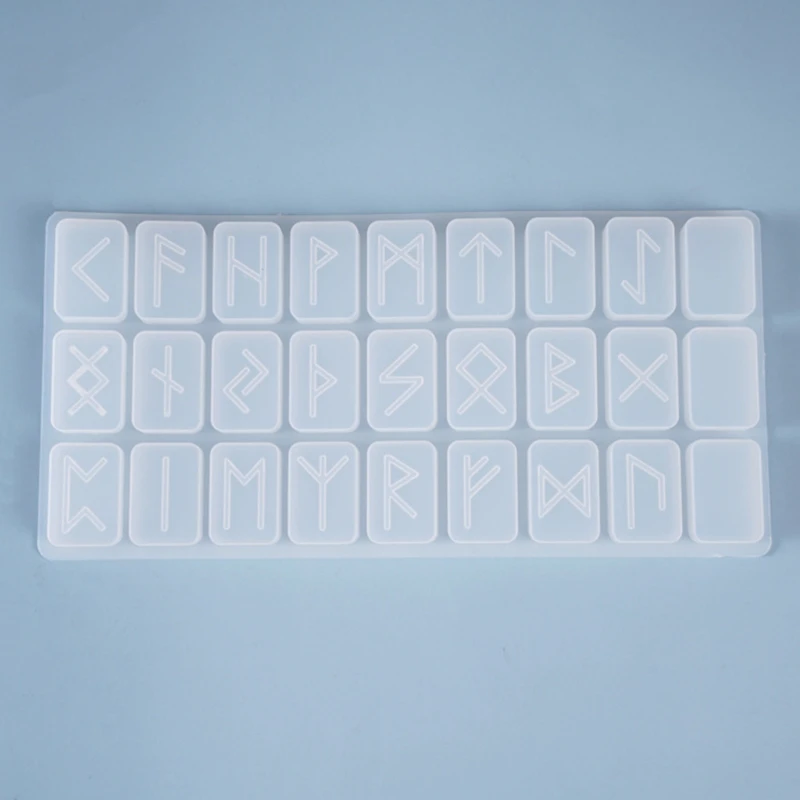 DIY Symbol Silicone Mould Mirror Energy Symbol Runes Letters Mold Handmade Symbol Words Resin Casting Charm Mold