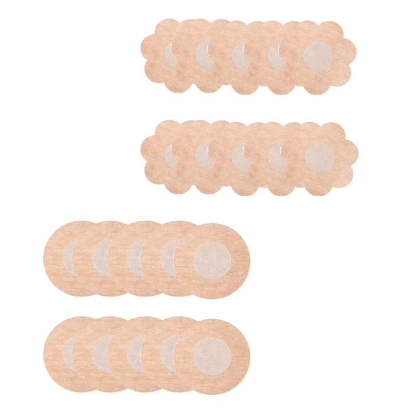 40Pieces Nipple Covers for Women Invisible Self Adhesive Breast Petals Disposable Breast Pasties for Nippleless Covers