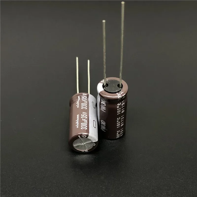 10pcs/100pcs 330uF 35V NICHICON PM Series 10x20mm 35V330uF Super Low Impedance Long Life Aluminum Electrolytic capacitor