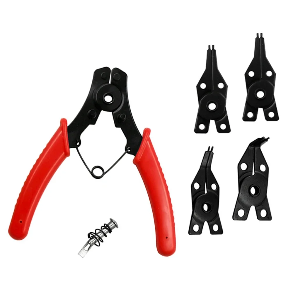 

4 In 1 Circlip Pliers Set Snap Ring Pliers Multi Crimp Removable Plier Head Retaining Circlip Pliers Hand Tools