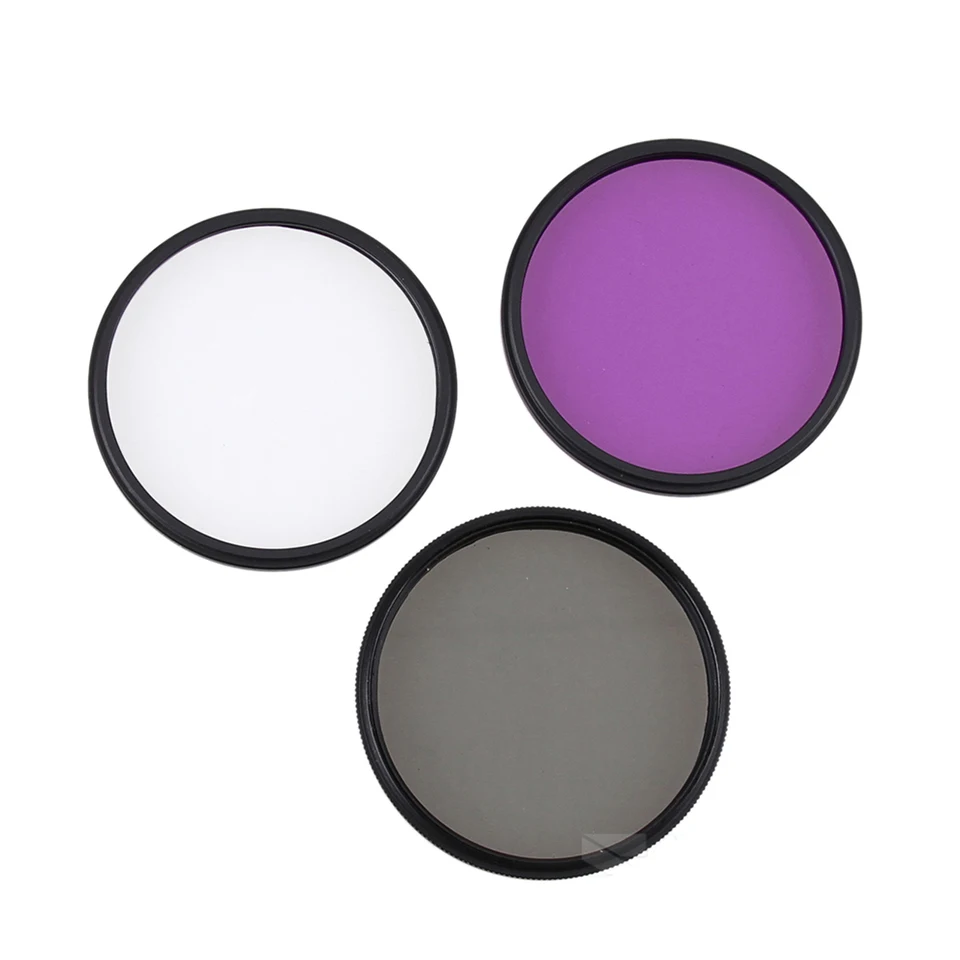 3in1 55mm UV FLD CPL Circular polarizer Lens Filter kit for Nikon D7500 D5600 D5500 D5300 D3300 D3400 D850 D750 AF-P 18-55mm