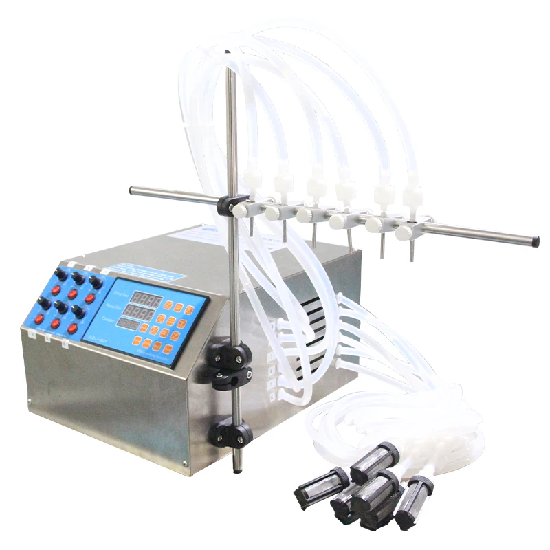 Hot Sale Professional Wholesale Semi-automatic 6 Heads Digital Control Pump Bottling Water Liquid Filling Machine