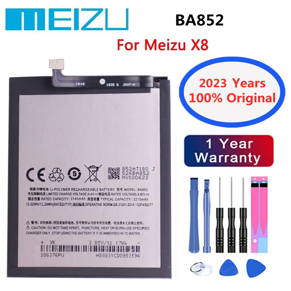 

2023 years High Quality BA852 Battery For Meizu X8 3300mAh Original Phone Battery In Stock With Tracking Number Fast Shipping