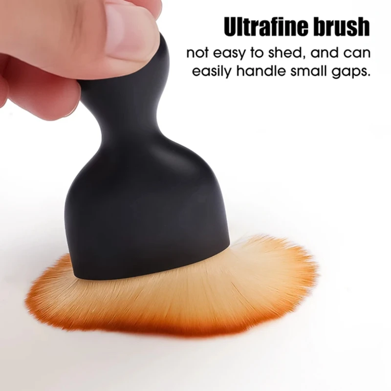 Car Brush, Car Interior Cleaning Tool, Car Cleaning Brush Dust Collector, Curved Design Dirt Dust Cleaning Brush Easy To Use