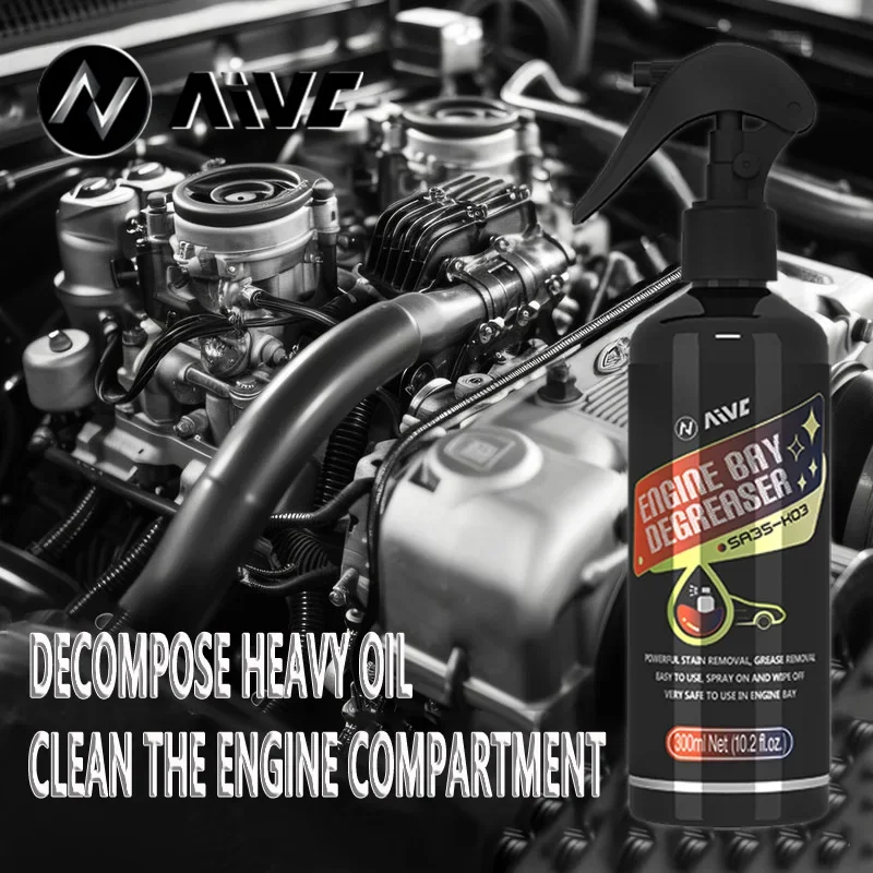 AIVC Engine Bay Degreaser External Cleaner,Powerful Sludge Stain Cleaning,Car Beauty Supply For Engine Cabin Decontamination Car