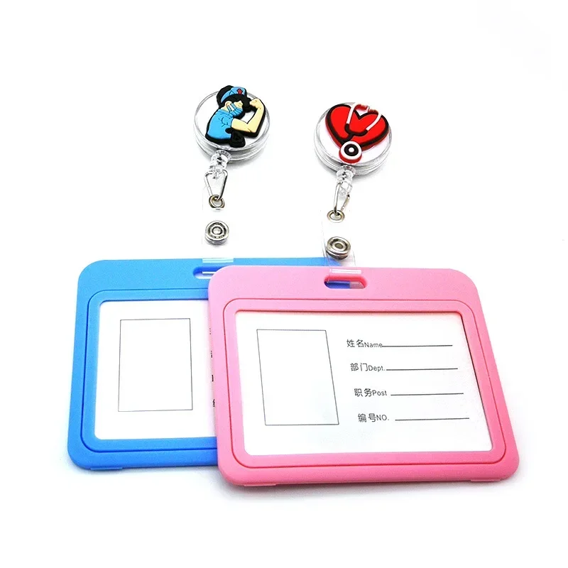 

1PCS Retractable Pull Badge Nurse Cute Badge Reel Clip Badge Holder Yoyo Card Doctor ID Card Chain Clips School Student Office