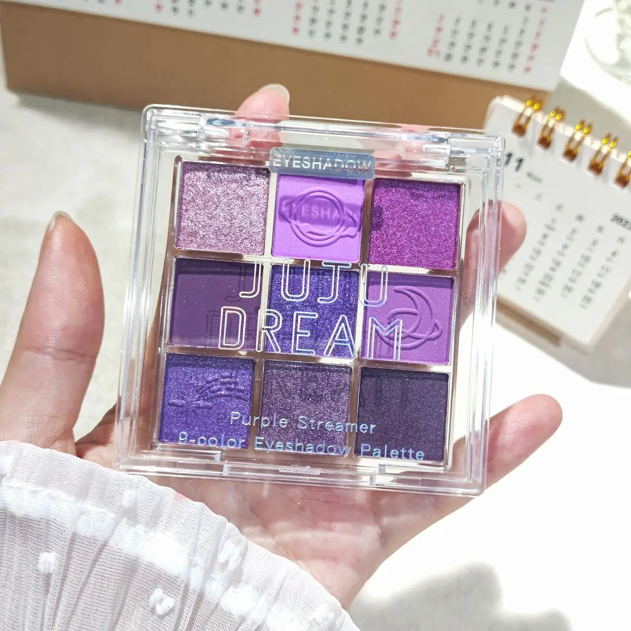 Paleta cieni do powiek 9 kolorów - efekt matu i brokatu, idealna na festiwale muzyczne, idealny prezent dla kobiet