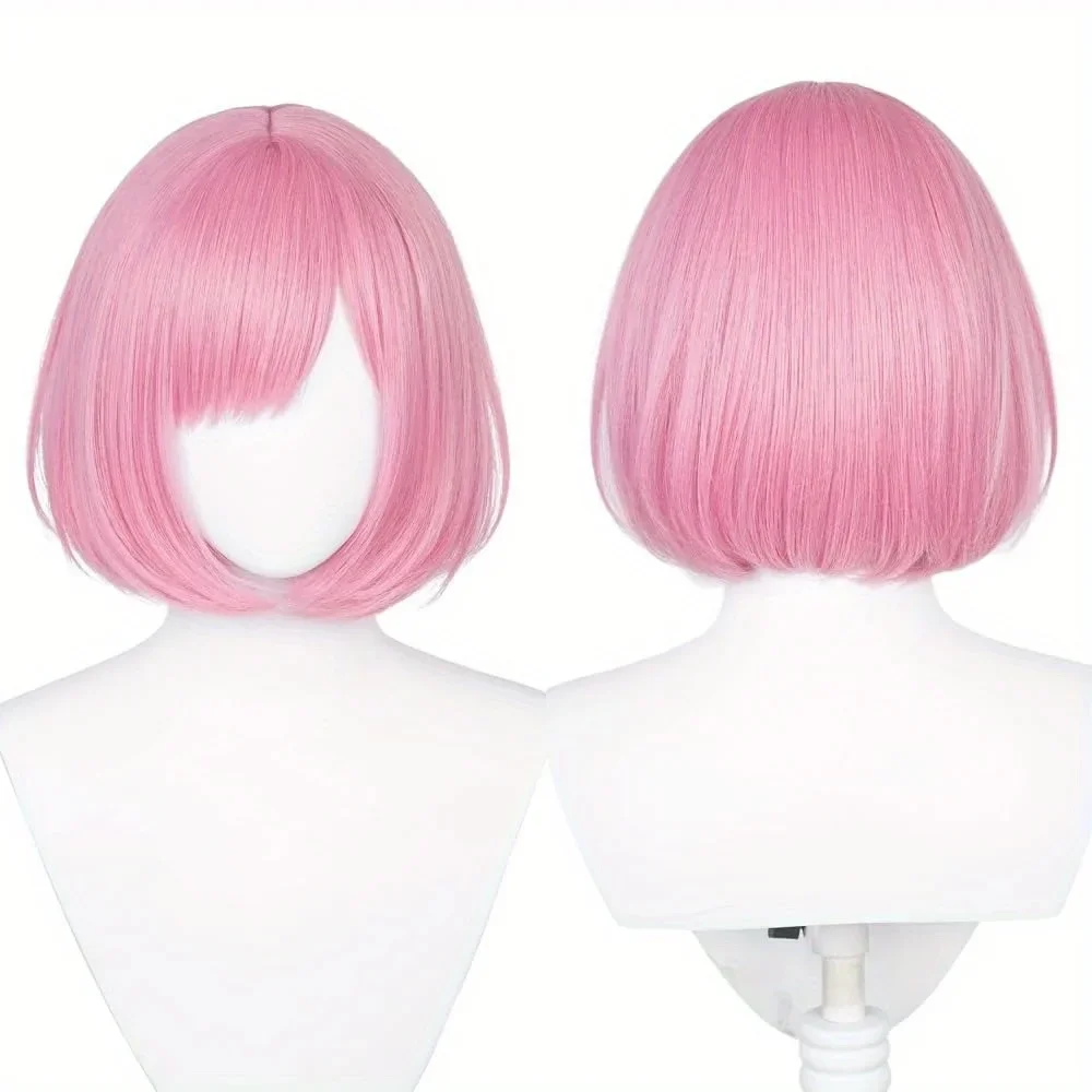 

Cosplay Wig for Project Sekai Cosplay Short Straight Pink Party Wigs for Women Girls Pink