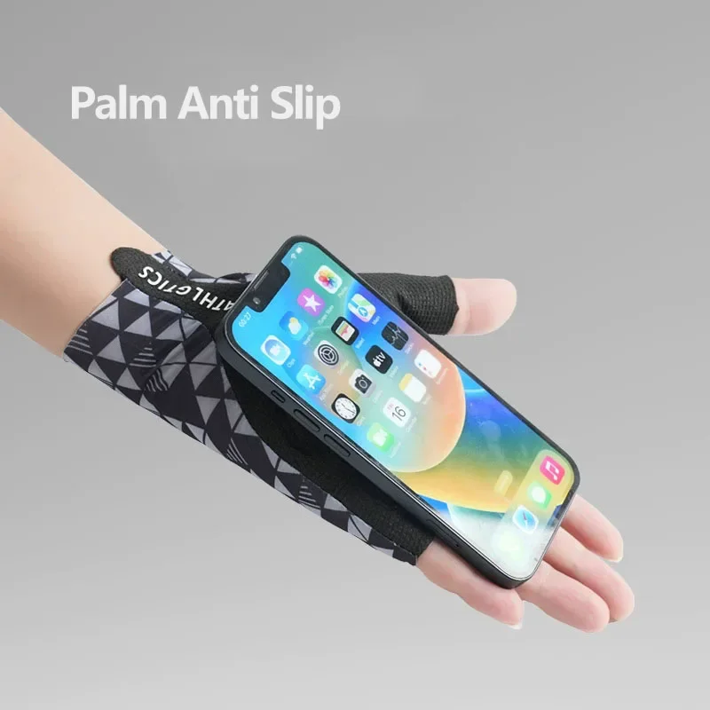 قفازات رجالية قابلة للتنفس ومضادة للانزلاق لركوب الدراجات نصف إصبع للنساء في صالة الألعاب الرياضية قفازات اللياقة البدنية والتدريب واللياقة البدنية #4