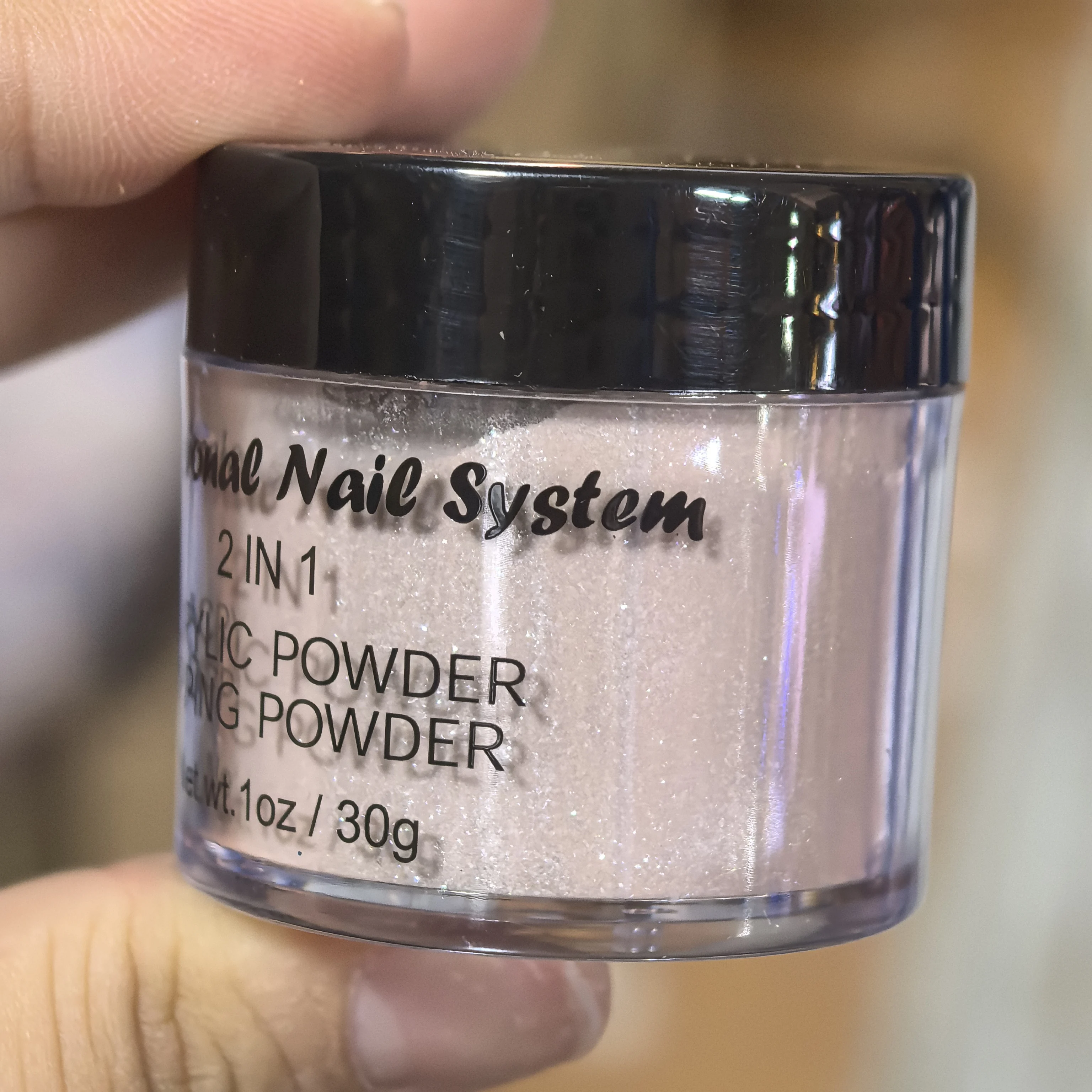 1 أوقية/زجاجة غرامة بريق الاكريليك مسحوق مانيكير الغبار عارية بريق الاكريليك مسمار الغبار للنحت/الغمس تمديد أظافر أكريليك