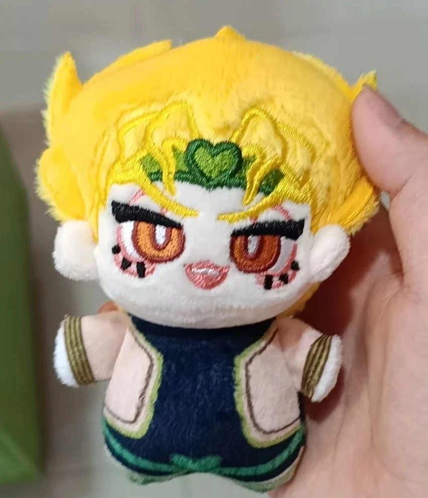 

Stuffed 10cm Anime JoJo's Bizarre Adventure Dio Brando Cartoon Plush Doll Toy Dress-up Children Adults Collectible Cotton Gifts