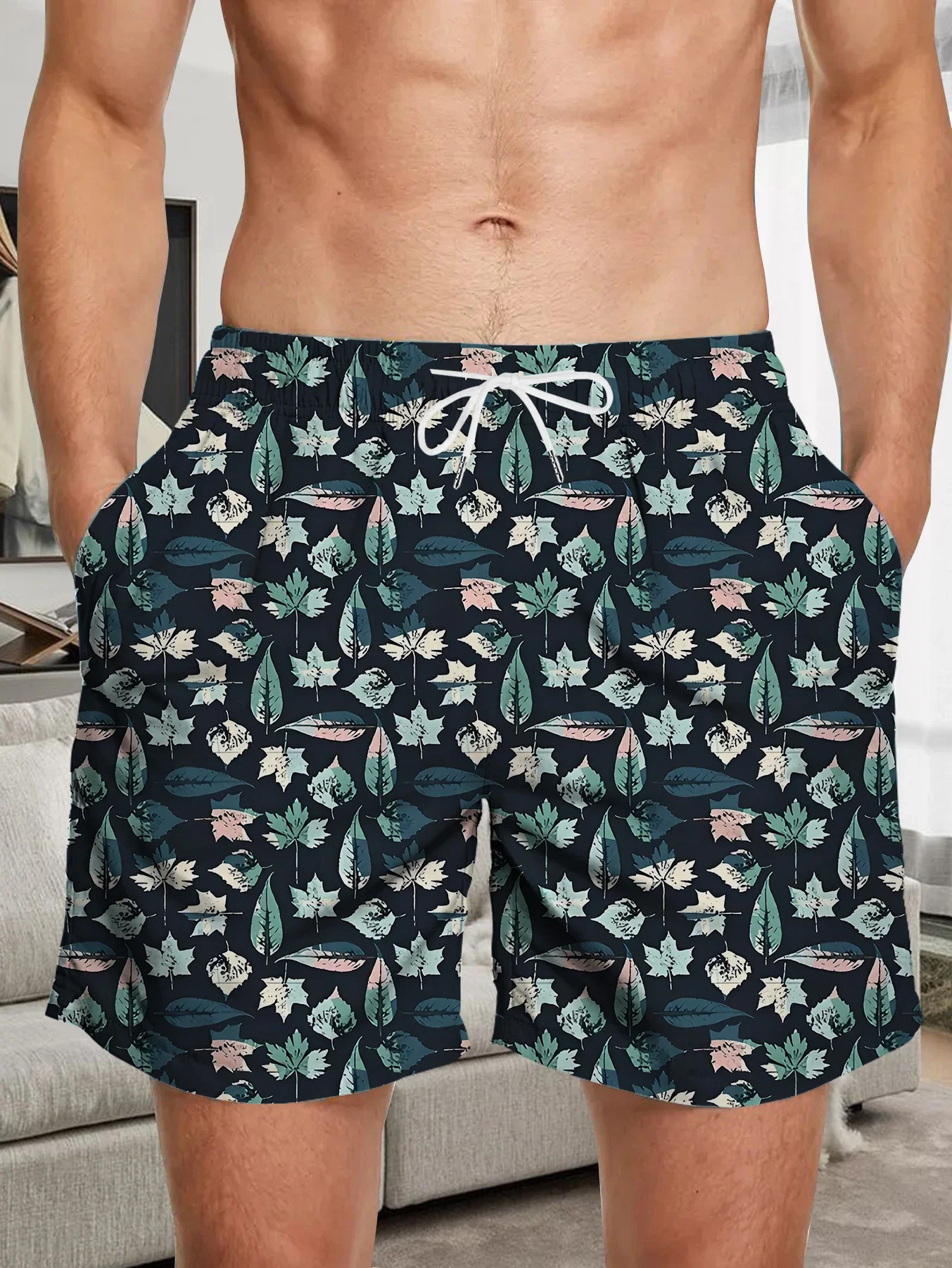 

Outdoor Quick Dry Polyester Shorts Men All Over Print Beach Board Swim Pants