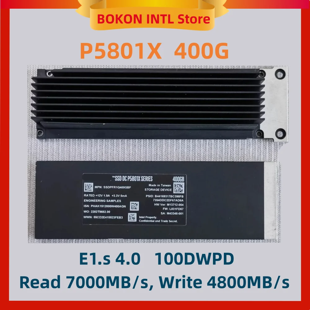 

SSDPFR1Q400GBF1 Brand new For Intel OPTANE P5801x 400G E1. S interface PCIE4.0X4 Read: 7000MB/S Write: 4800MB/S 100DWPD