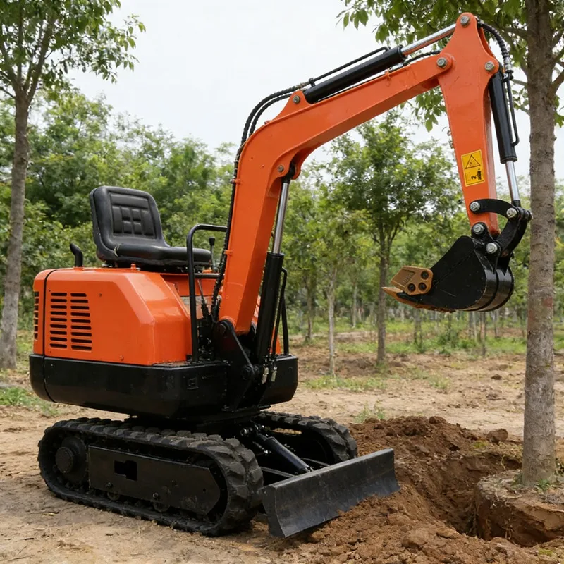 

Mini Excavator 1.2 Ton Hydraulic Crawler Bagger For Small Garden And Orchard Projects Professional Small Digger Machine Tool