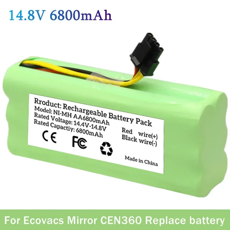 

Ni-mh AA 6800Mah Für Ecovacs 14,8 V Akku Deebot Deepoo X600 ZN605 ZN606 ZN609 Midea VCR01 VCR03 Vakuum reiniger