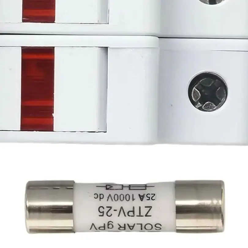 

Robust For Solar Panel Fuse Holder 2P with LED Indicator Suitable for DC1000V and 10x38mm Fuses for PV String Safety