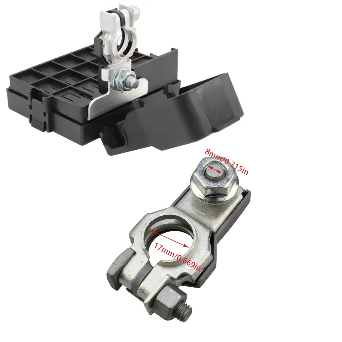 Car 5 Way Fuse Block, Car Battery Positive Terminal Fuse Box Assembly for Auto RV Boat Circuit Protection