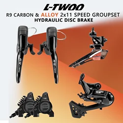 LTWOO R9 Road Hydraulic Disc Brake Groupset 2x11 22 Speed Carbon Alloy Version Shifter Front Rear Derailleur Caliper 4 Piece Kit
