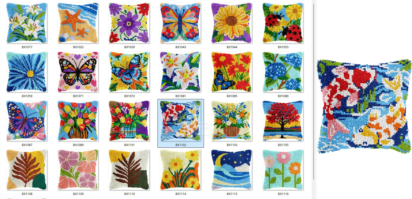 

Latch Hook Kit Cushion Smyrna Buttons Package love 2025 Pattern Latch Hook Kits Set For Needlework