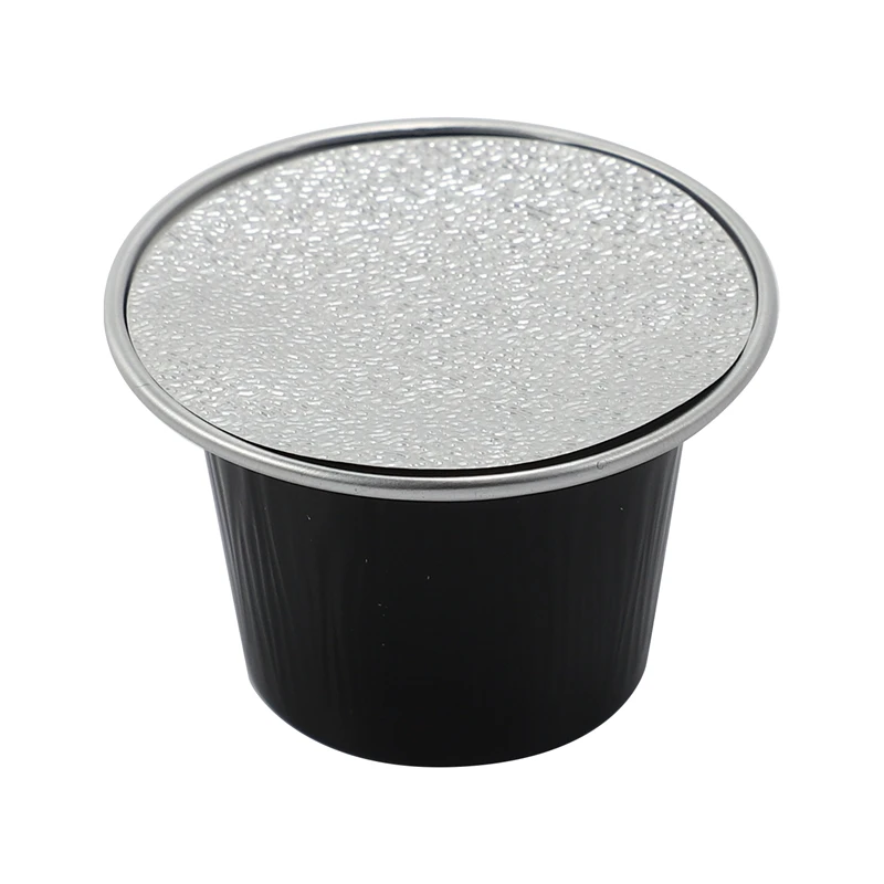 50Sets Refillable Coffee Capsules Cup Disposable Coffee Capsules Packaging Cafe Supplies For Nespresso Black