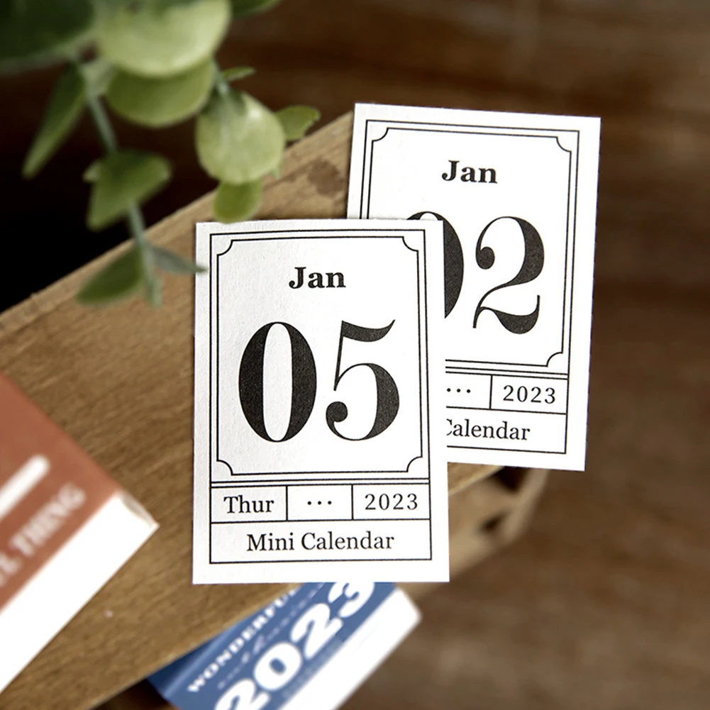 Mini Calendario de escritorio grabable, decoración para dormitorio y sala de estar