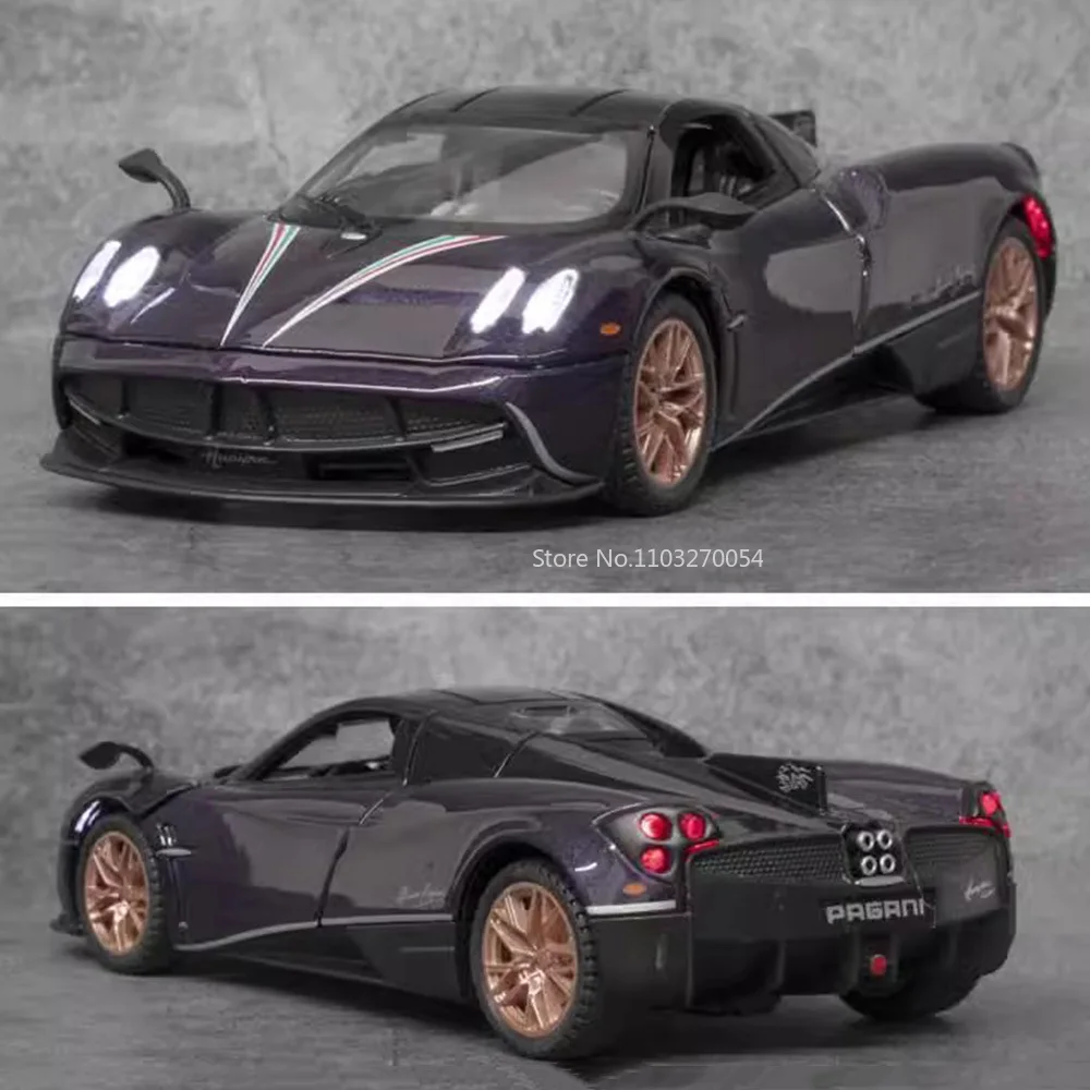 1/32 Pagani Huayra Dinastia Alloy Car Model Diecast Metal High Simulation Toy Vehicle Model With Sound Light Pull Back Kids Gift