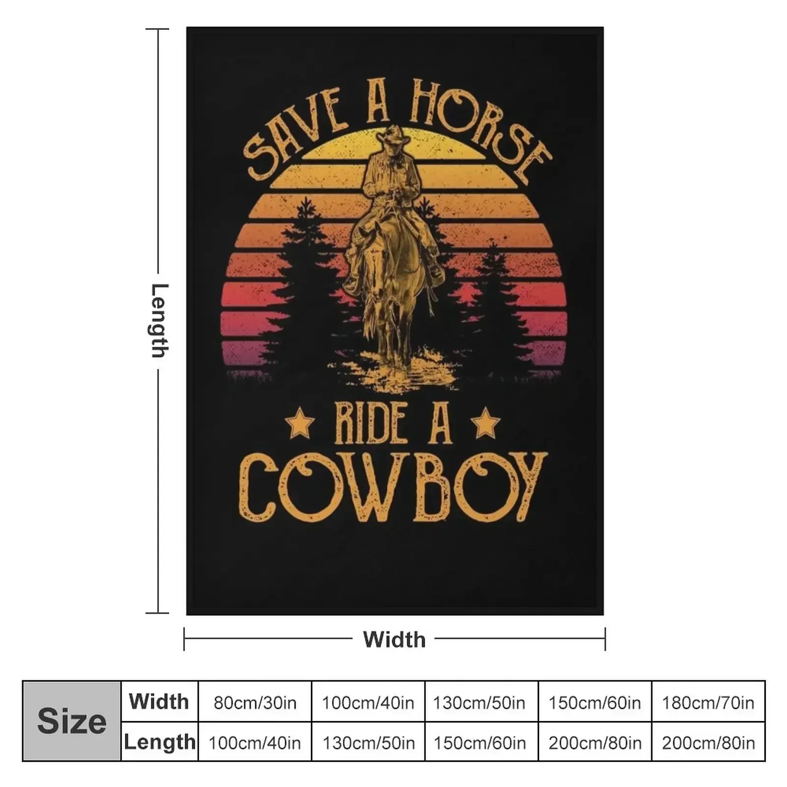 Save A Horse Ride Cowboy Shirt I Western Country Farmer Throw Blanket Thin Soft Flannel Picnic Blankets