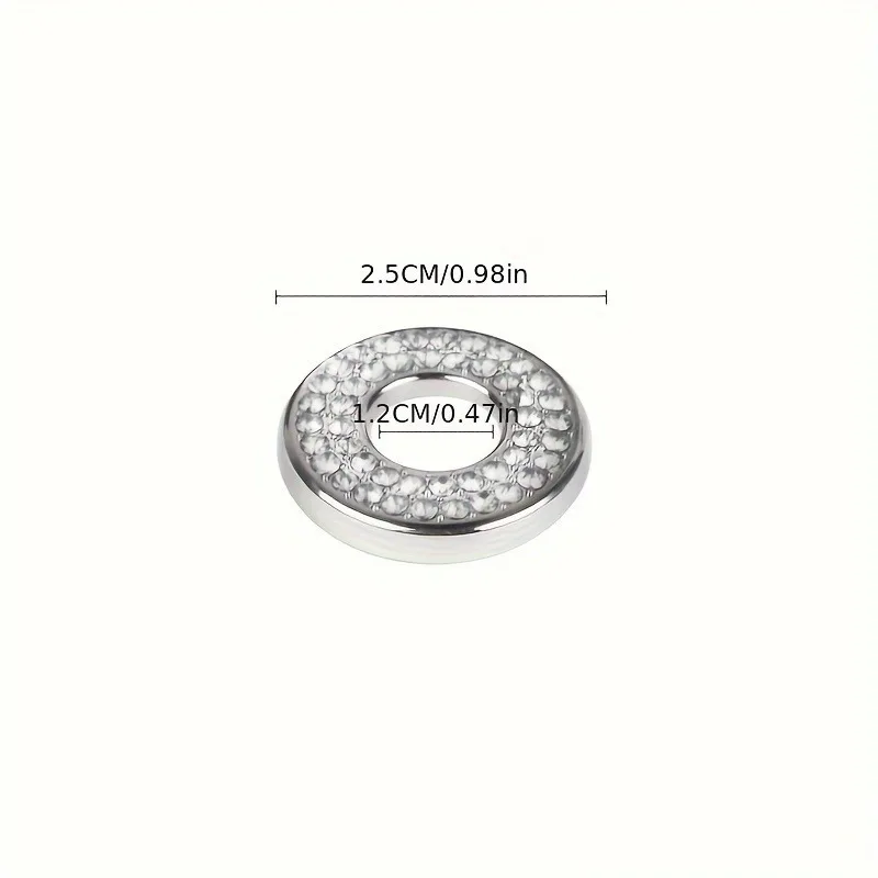 Crystal Rhinestone Car Door Lock Knob Covers Set 4Pcs Shiny Bling Decorative Stickers for Mercedes Benz Interior view 3