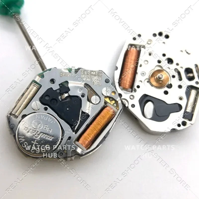 Movimiento japonés TMI 3D44, movimiento de cuarzo 3D44, accesorios de reloj de 2 manos, nuevo