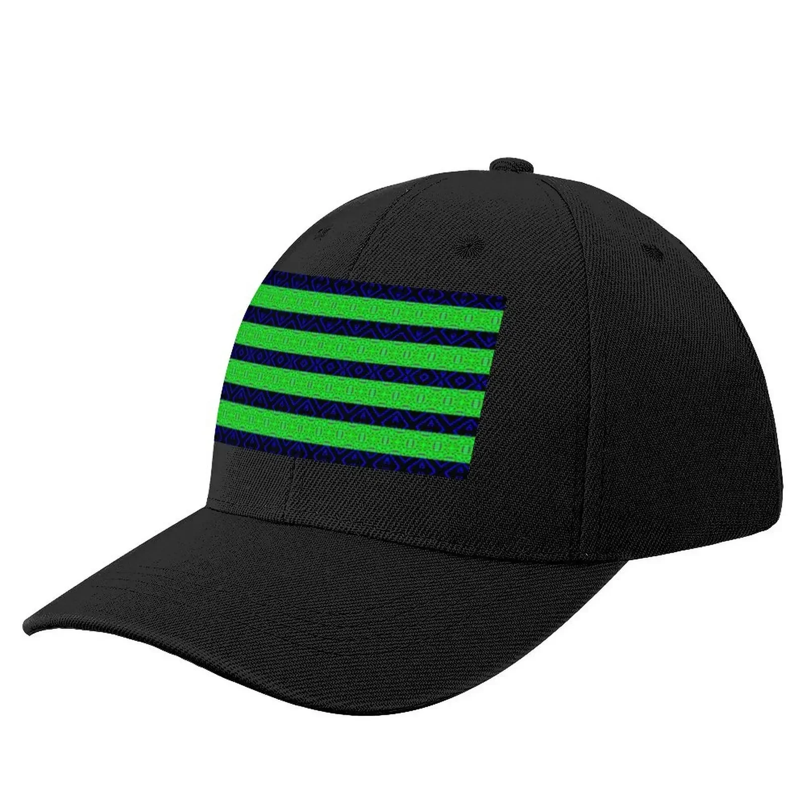 

Green and Blue Stripes Baseball Cap Sun Hat For Children New Hat Bobble Hat Hats Man Women's