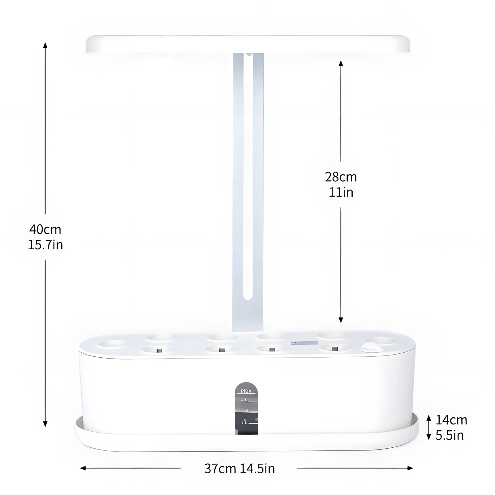 Imagem -04 - Indoor Hydroponics Growing System Full Spectrum Timer Kit de Germinação de Plantas Altura Ajustável com Led Grow Light 2.5l