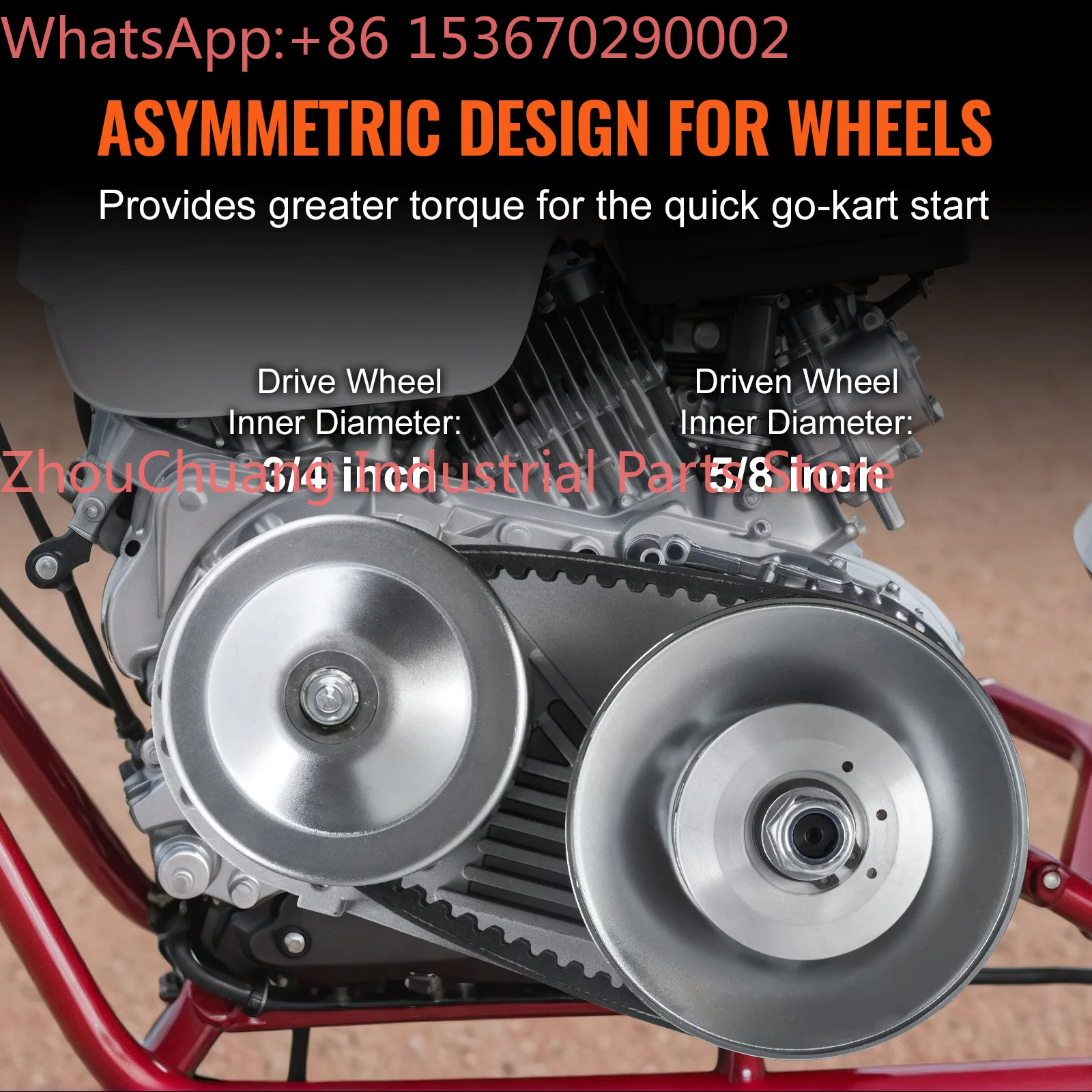 Drive Clutch, 2-8 Engine, 2000 RPM High-Strength Drive Clutch with Asymmetric Designed Wheels Fit for Various Engines
