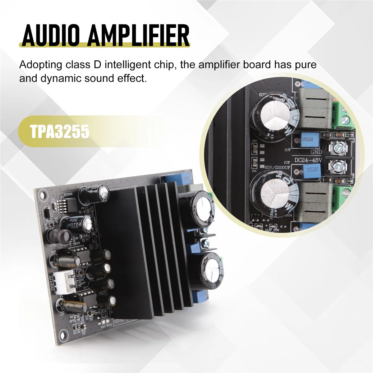 TPA3255 Amplifier Board Quick Response High Power Plug Play Metal Practical Audio Amplifier Module for Speaker