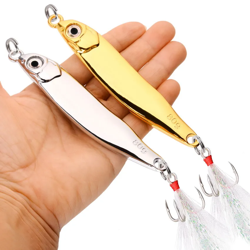 Fishing Lure 7G 10G15G 20G 40G 60G Spoon Metal Lures Spinnerbait Minnow Sinking Sea Spinner Bait Jig Winter Bass baits Pesca Hot